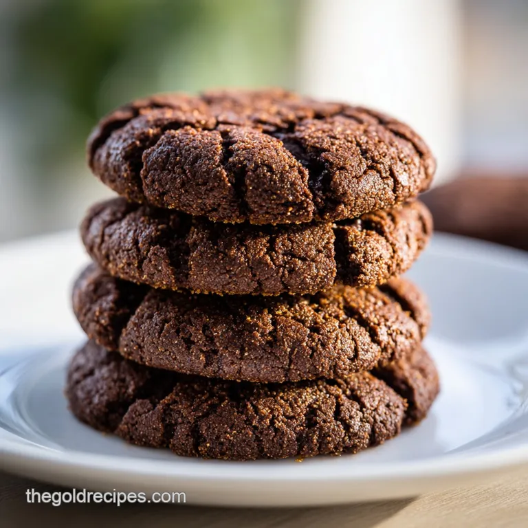 A single peanut butter cookie, its surface scored with fork lines, sits on a patterned plate, suggesting a simple, satisfy...