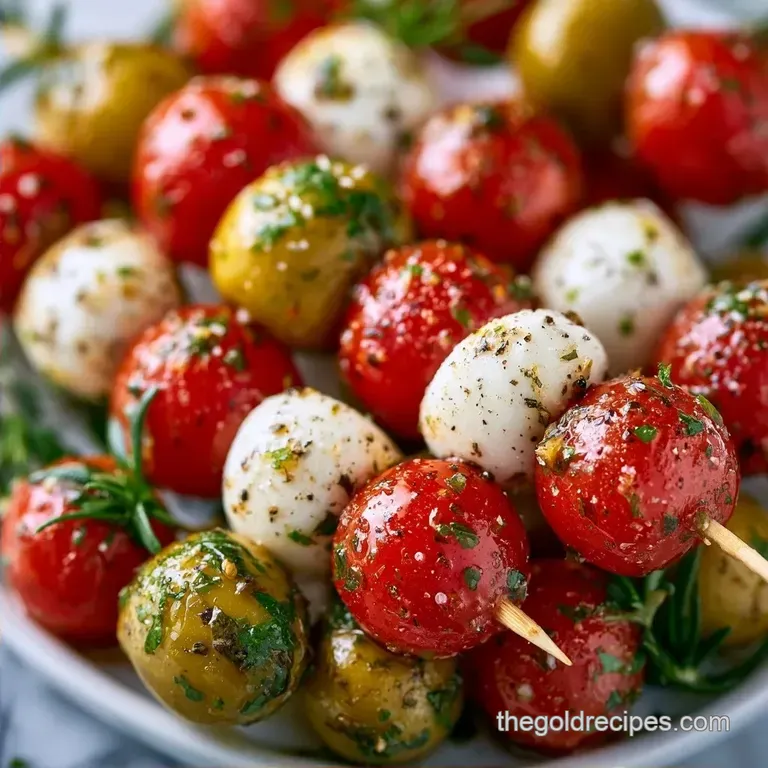 Antipasto Skewers with Balsamic Glaze
