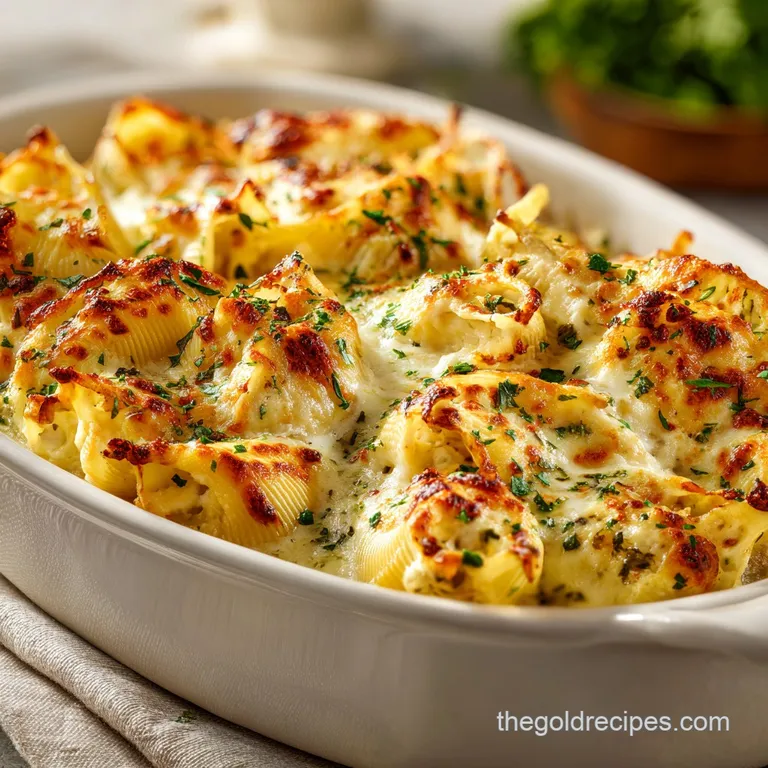 Ultimate Baked Chicken Alfredo Stuffed Shells