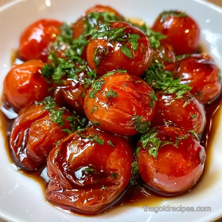 Balsamic Glazed Cherry Tomatoes: Roasted