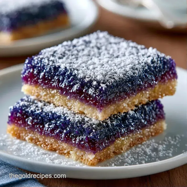 A square lemon tart with bursting blueberries on a white plate, garnished with a fresh mint leaf and lemon zest.