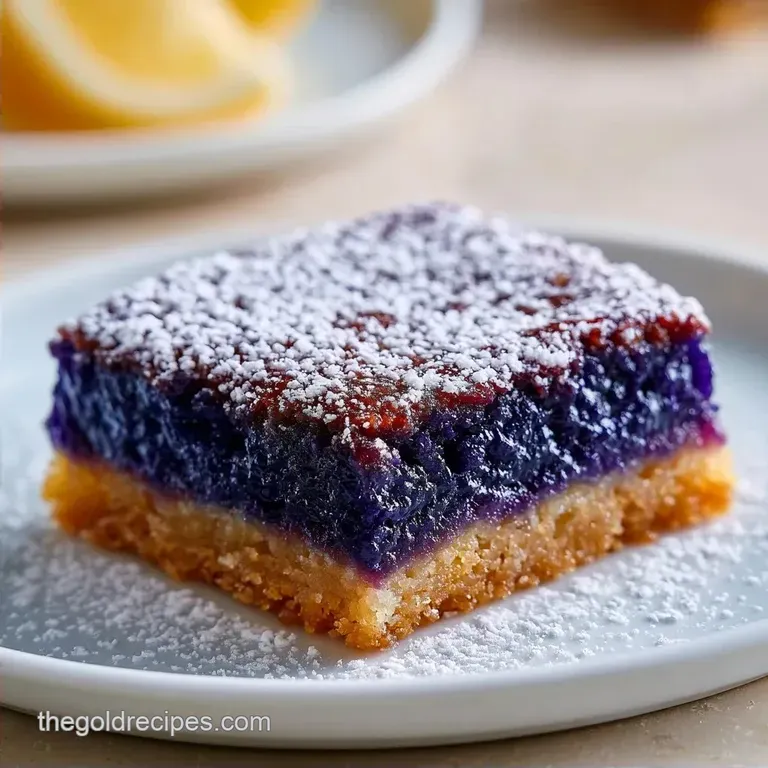 Blueberry Lemon Bars with Shortbread Crust