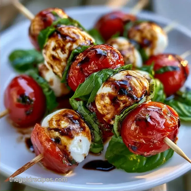 Caprese Skewers with Balsamic Glaze