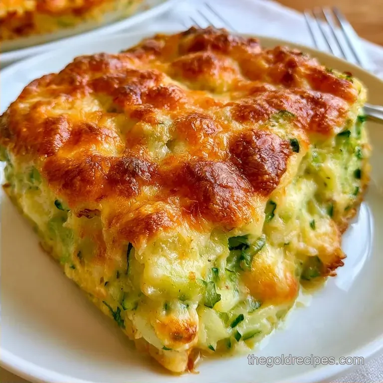Golden Baked Cheesy Zucchini Casserole