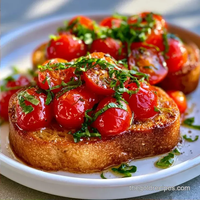 Crispy Cherry Tomato Bruschetta
