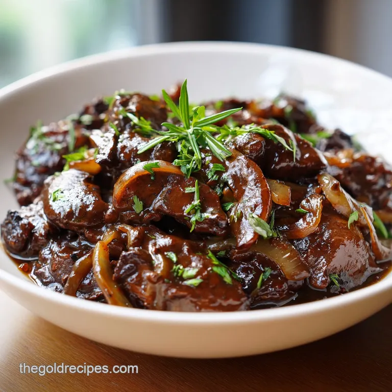 Chicken Livers With Onions and Gravy