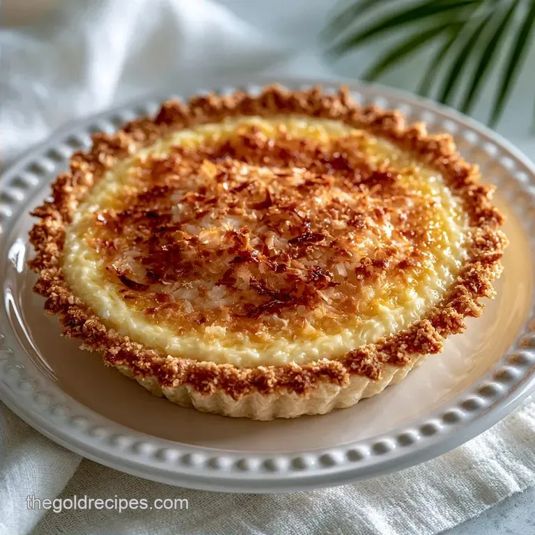 Baked Classic Coconut Custard Pie