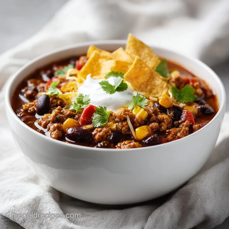 Classic Crockpot Ground Beef Taco Soup