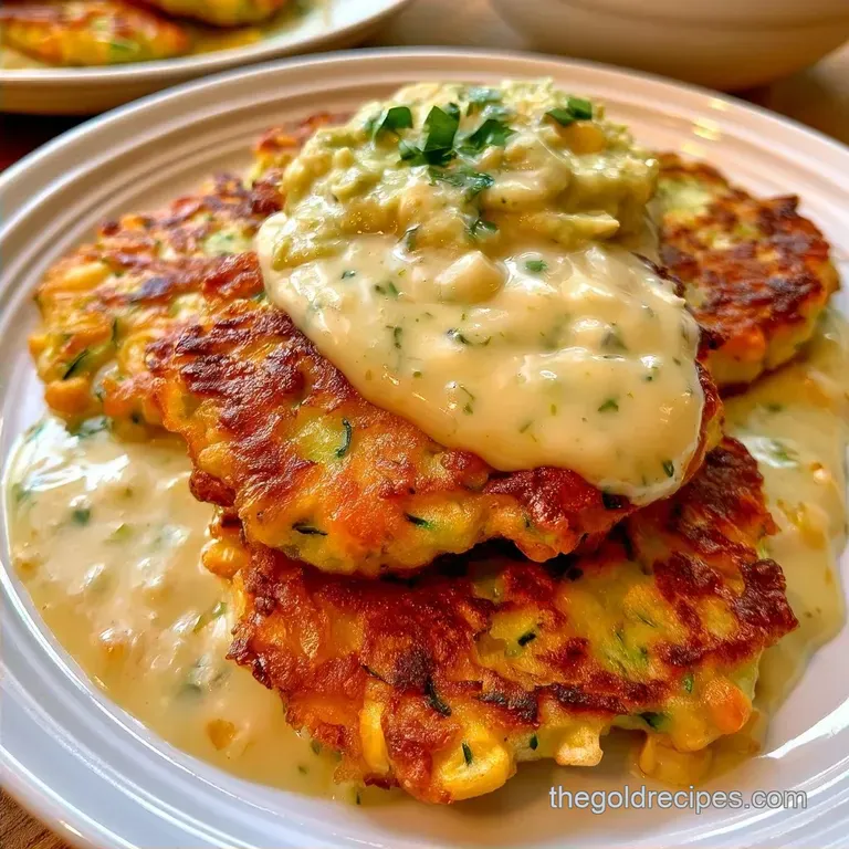 Crispy Corn Zucchini Fritters with Lemon Basil Aioli