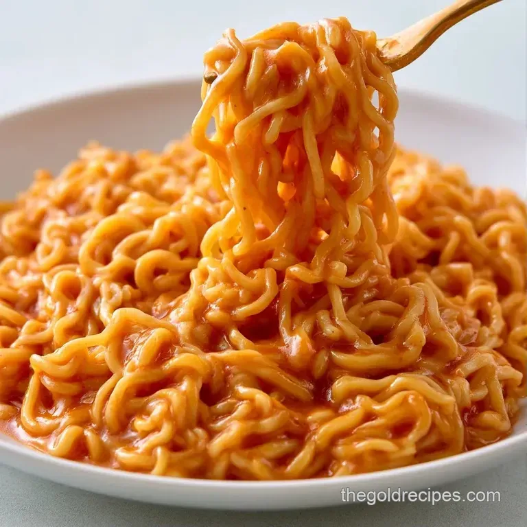 Silky yellow noodles swirled in a matte black bowl, topped with sliced red chilies and a delicate sprig of mint.