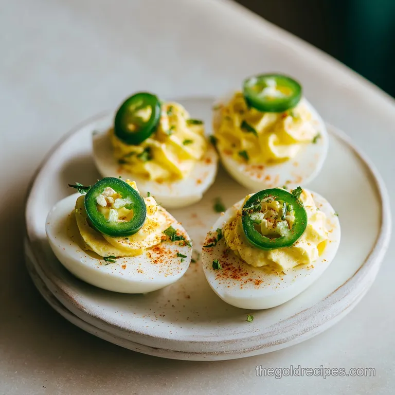 Creamy Jalapeno Deviled Eggs: Zesty Appetizer