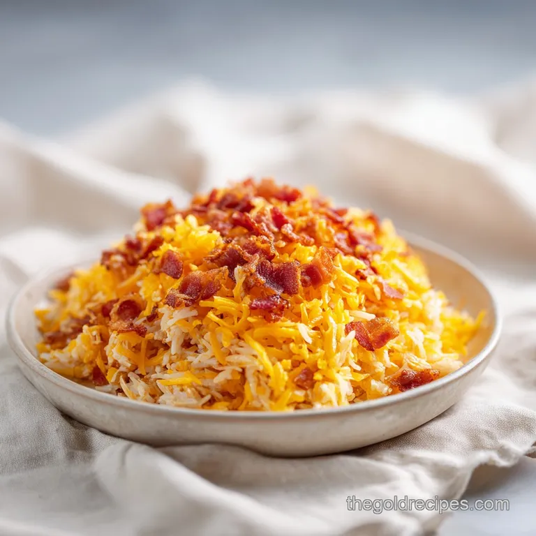 Creamy chicken served over a bed of steamed rice on a ceramic plate, garnished with a sprinkle of fresh chives.