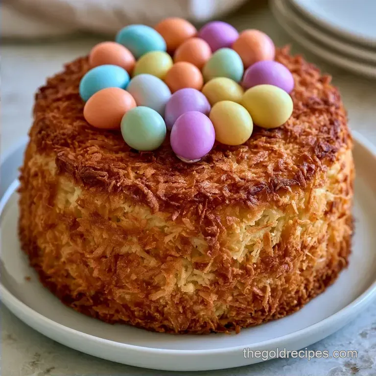 Homemade Easter Coconut Nest Cake