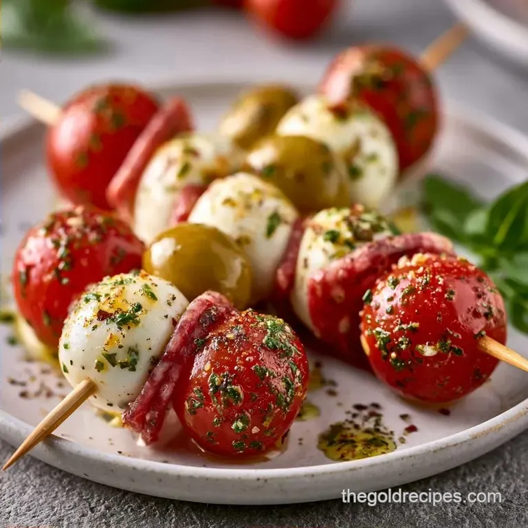 Easy Antipasto Skewers in 20 Minutes