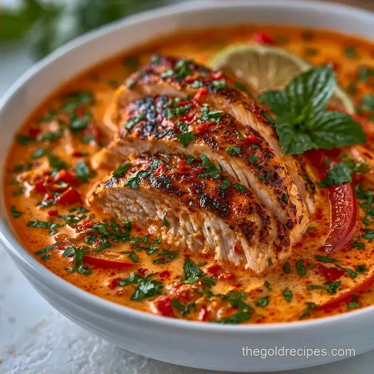 Easy Savory Coconut Soup with Chicken