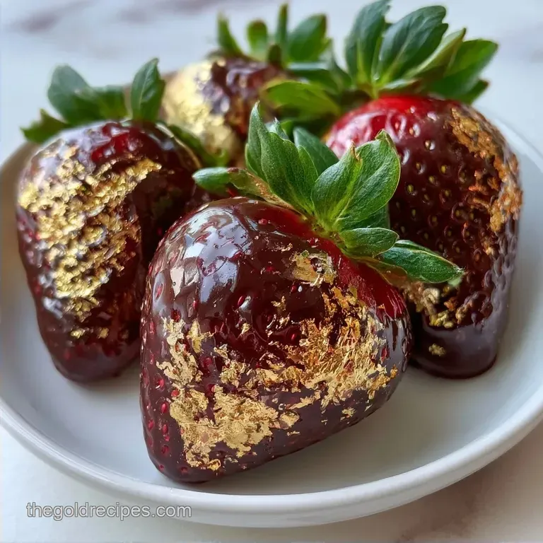 Easy Gilded Chocolate Strawberries: Shatter Crisp Finish