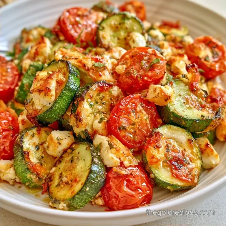 Greek Zucchini Feta Bake with Tomatoes