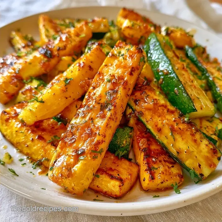 Squash and Zucchini Grilled with Parmesan