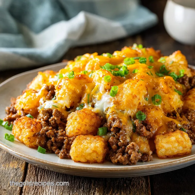 Easy Ground Beef Tater Tot Casserole