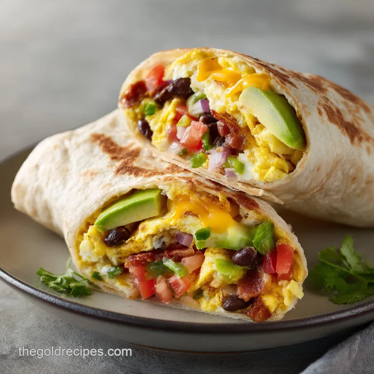High Protein Breakfast Burrito: Savory and Crisp