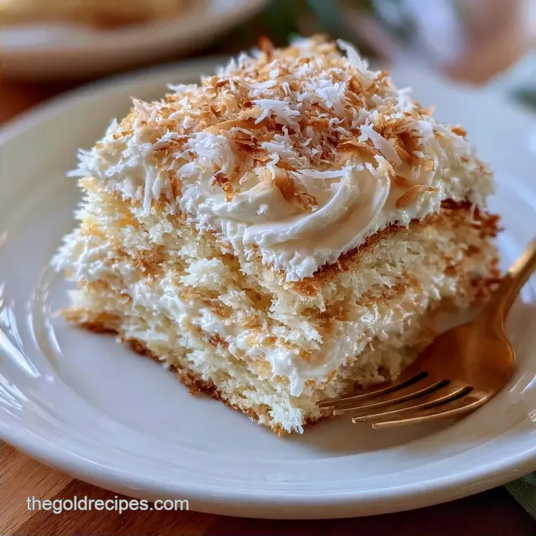 Homemade Coconut Cream Cake: Moist
