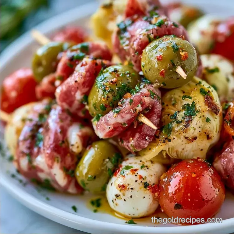 Italian Party Skewers with Salami