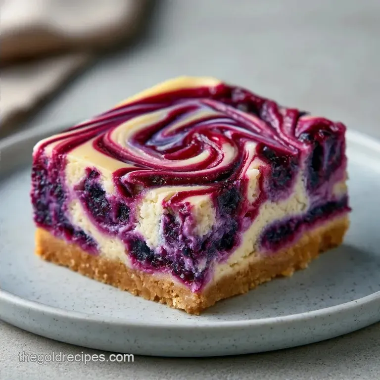 Lemon Blueberry Cheesecake Bars with Fresh Berries