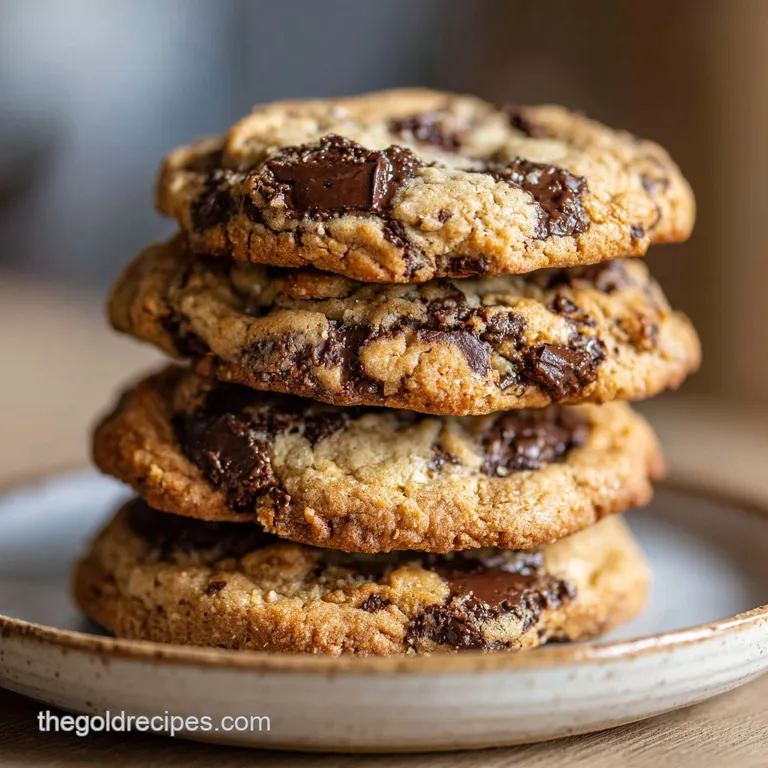 Gooey chocolate chip cookie on parchment paper, craggy texture, melting chocolate pool. Inviting and decadent sweet treat.