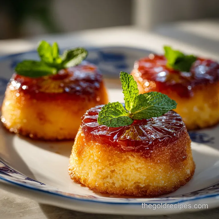 Mahogany-Glazed Classic Mini Pineapple Upside Down Cakes