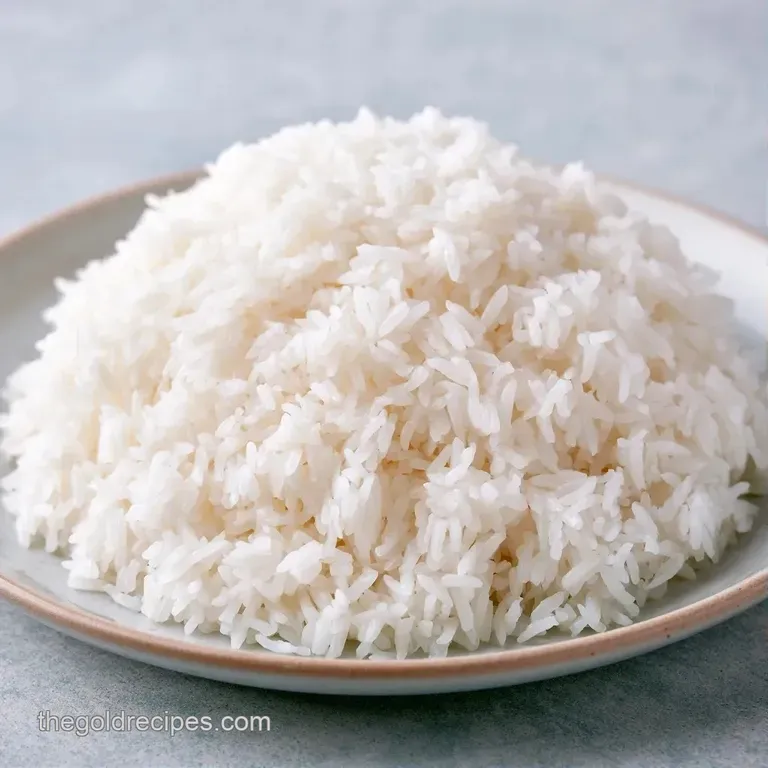A molded dome of snowy white rice on a dark slate plate, topped with toasted coconut flakes and a lime wedge.