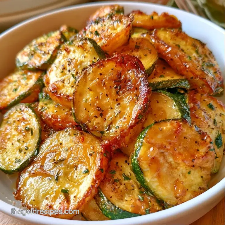 Neatly stacked green zucchini rounds with charred edges on a white ceramic plate, garnished with a lemon wedge.