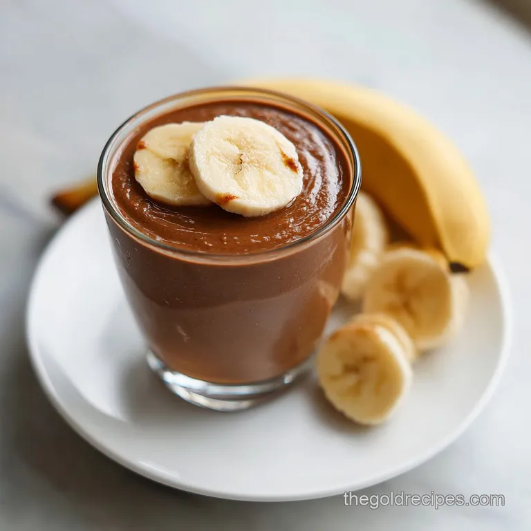 Chocolate Peanut Butter Banana Smoothie