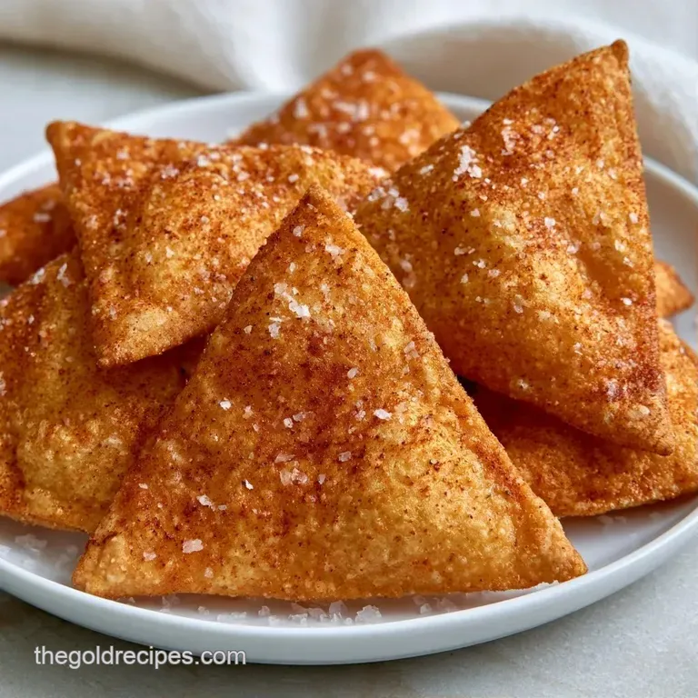 Crispy, toasted triangles of seasoned flatbread arranged neatly beside a small bowl of creamy, whipped white dip.