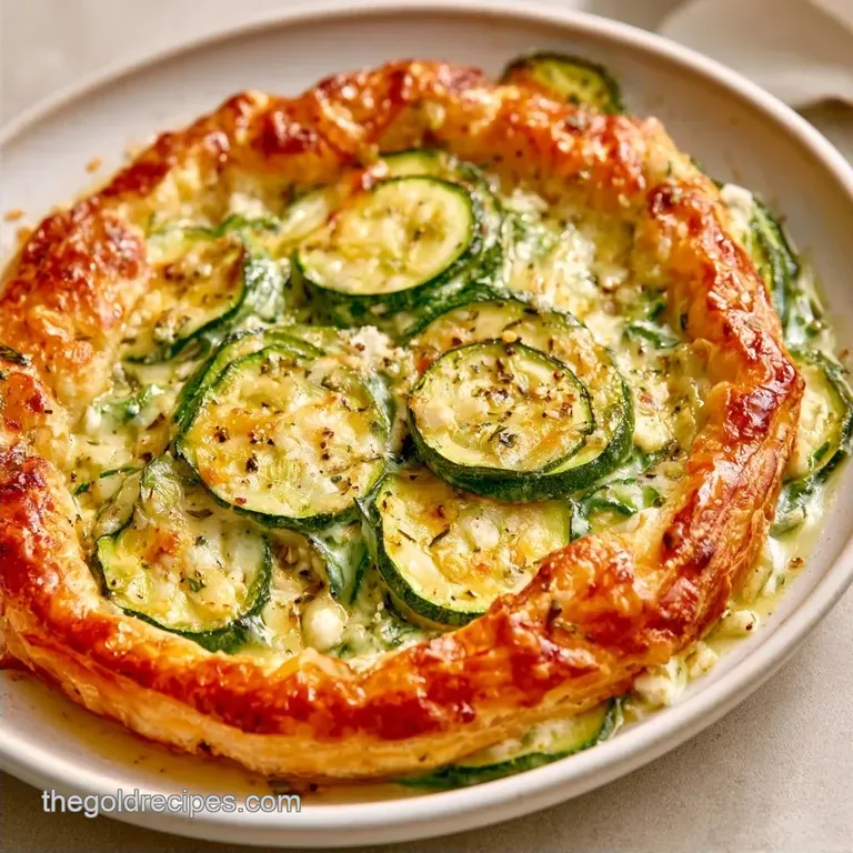 Zucchini Goat Cheese Tart with Puff Pastry